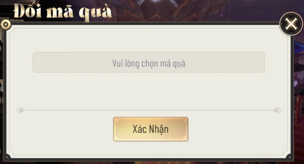 Nhập giftcode Thiếu Niên Tây Du ô trống và bấm Xác Nhận
