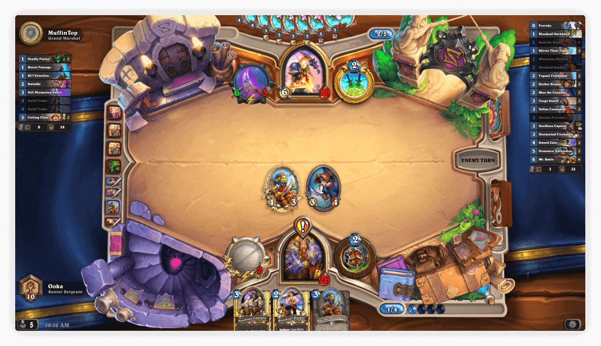 Hearthstone - Tựa Game Thẻ Bài Chiến Thuật Đỉnh Cao Của Blizzard 3 Đồ họa của Hearthstone được thiết kế theo phong cách hoạt hình 3D sống động