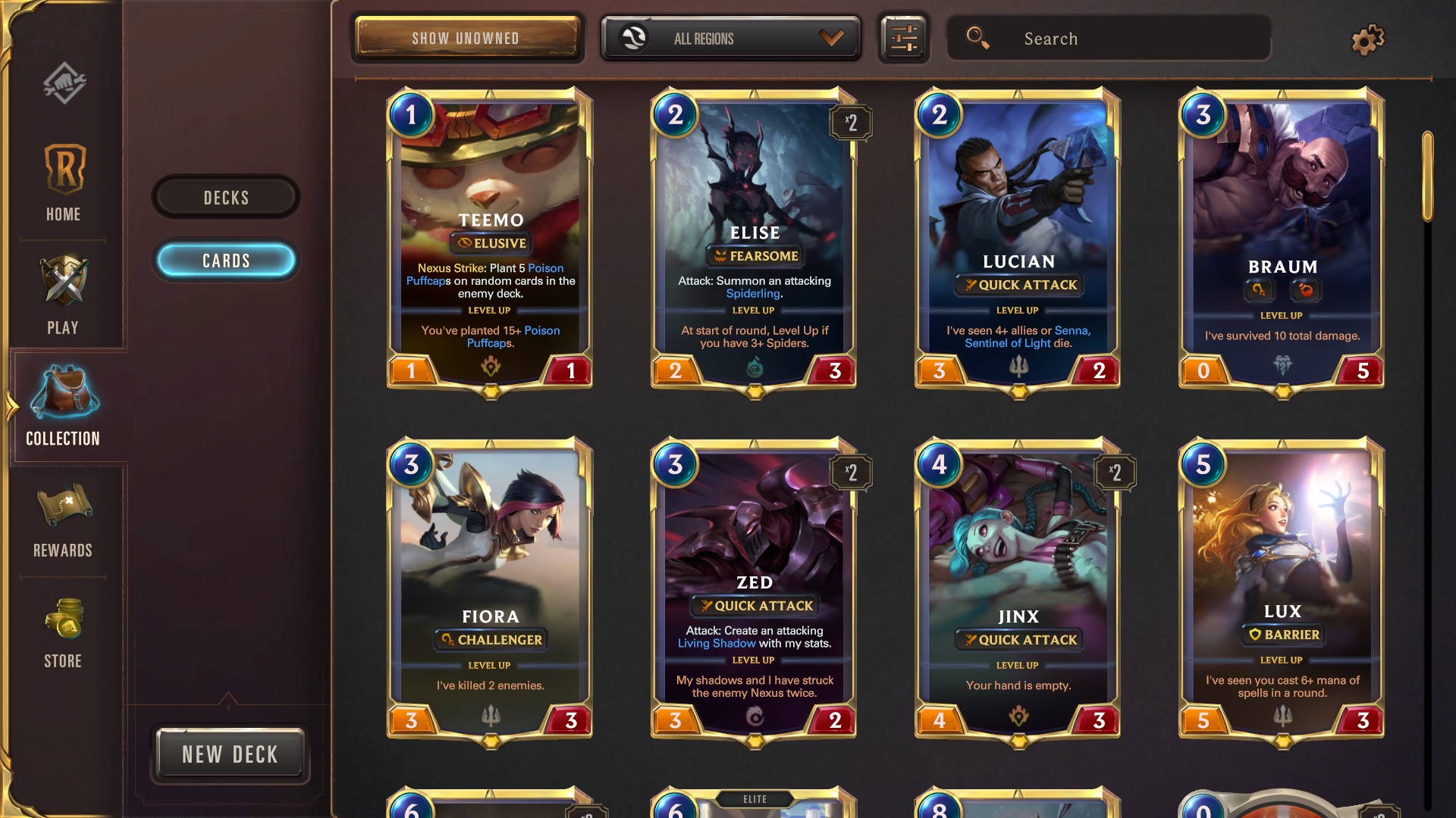 Lối chơi của Legends of Runeterra xoay quanh việc xây dựng bộ bài chiến thuật