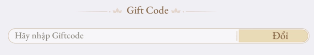 Nhập code Nguyệt Mộng vào ô trống và nhấn nút Đổi