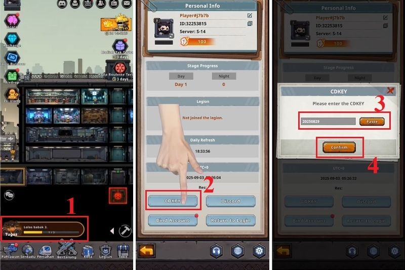 Nhập code BangBang Zombie và nhấn Confirm
