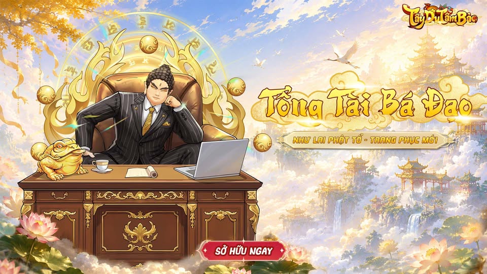 Nhân vật Như Lai Phật Tổ - Tổng tài bá đạo xuất hiện trong tựa game Tây Du Tầm Bảo