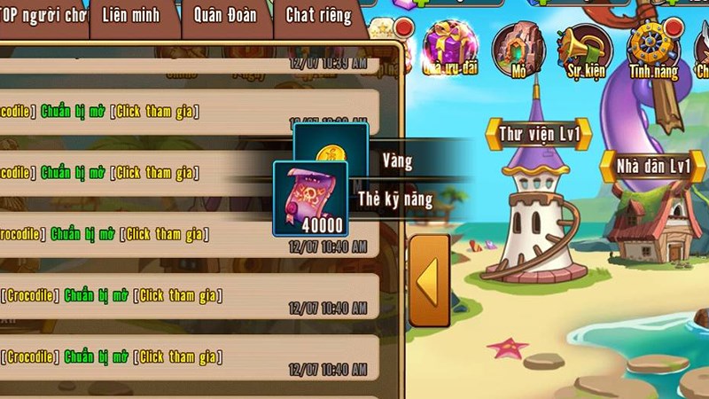 Phần thưởng sẽ được gửi trực tiếp vào tài khoản người chơi
