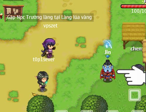 Điều khiển nhân vật mình chạm đến NPC Jin