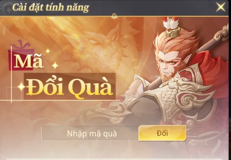 Bước 3: Nhập chính xác giftcode Phục Yêu Sư vào ô Nhập Mã Quà, sau đó bấm Đổi để nhận thưởng.