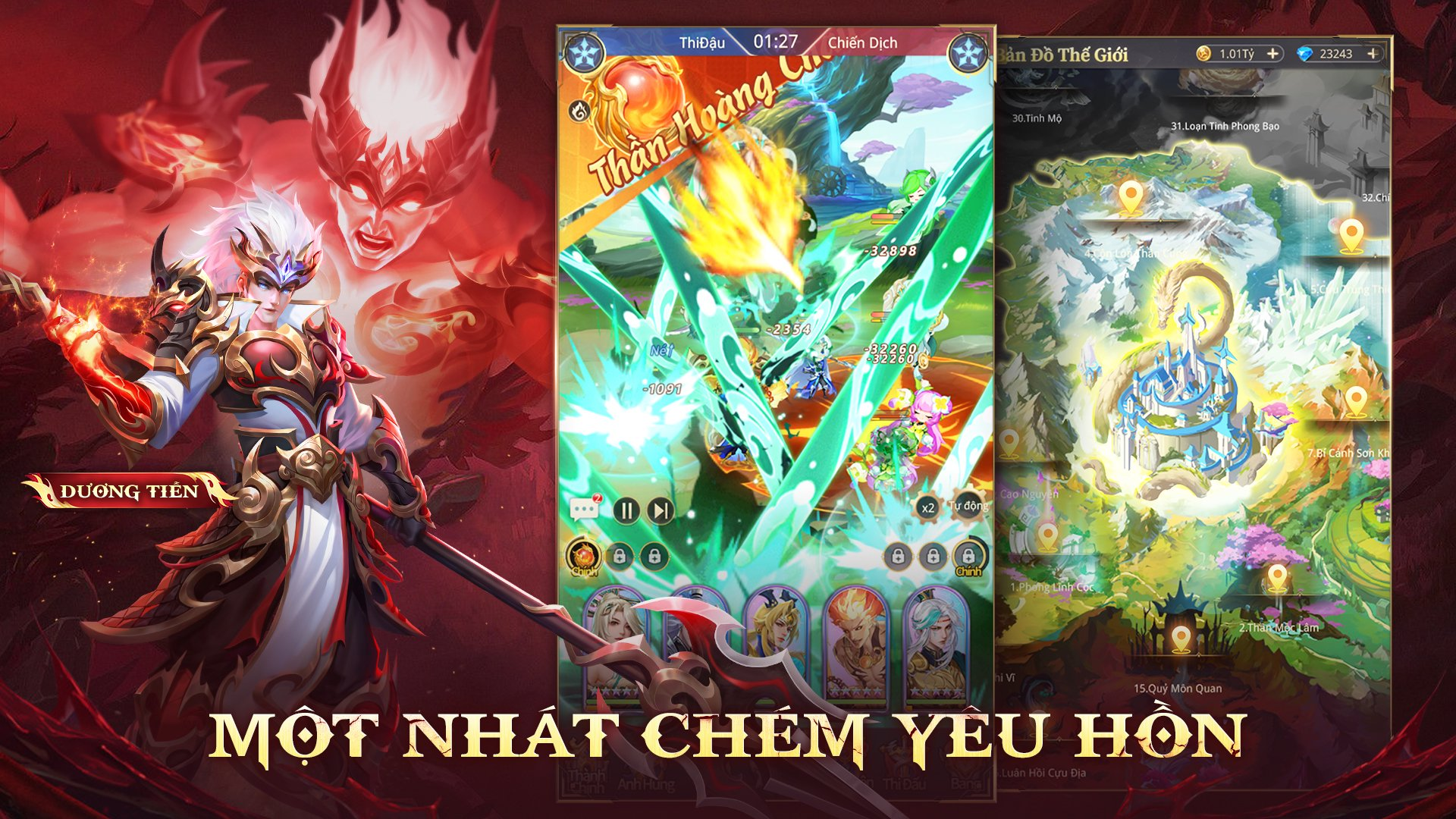 Hình ảnh nhân vật chiến binh trong game thi triển kỹ năng mạnh mẽ