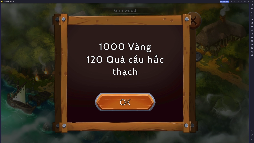 Màn hình sẽ hiển thị chúc mừng người chơi nhận phần thưởng sau khi nhập mã code thành công