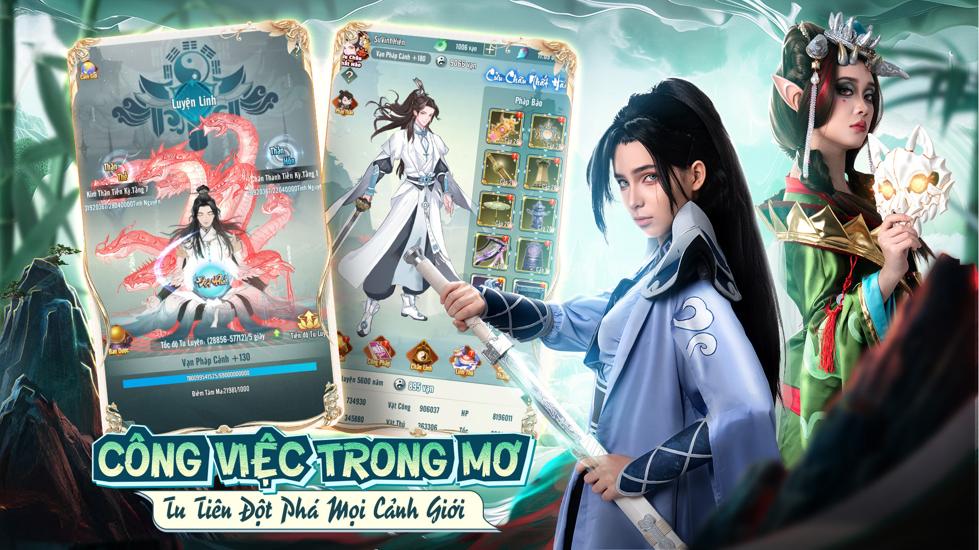 Nhân vật trong game Thất Nghiệp Tu Tiên Đi và sự kiện “Công Việc Trong Mơ”