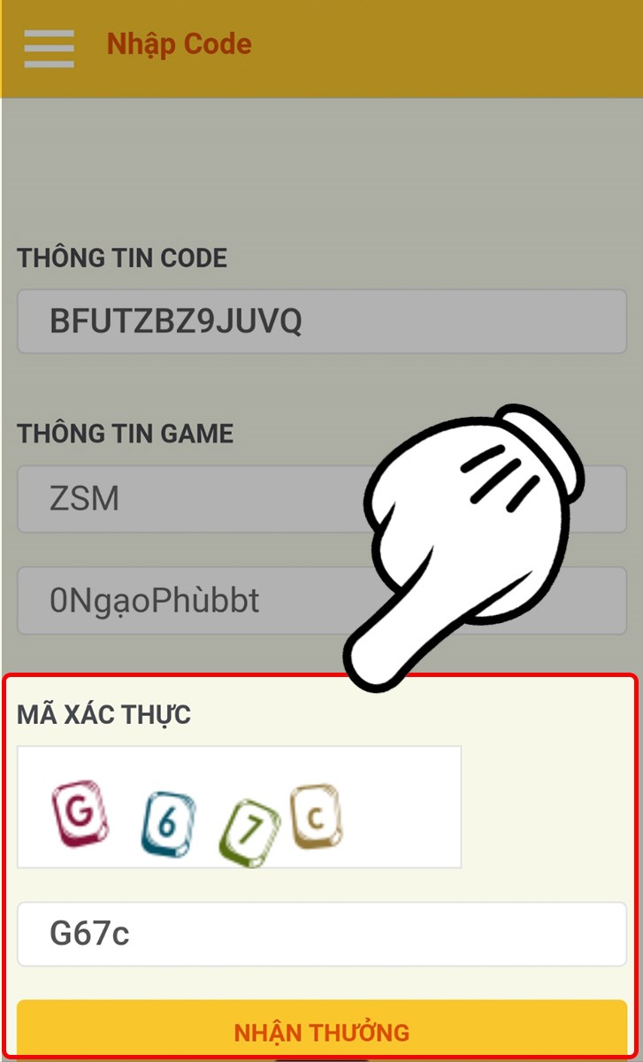 Tổng hợp Giftcode Zingspeed Mobile VNG mới nhất và cách nhập 5 Nhập mã xác thực hiển thị trên màn hình để hoàn tất quá trình xác nhận