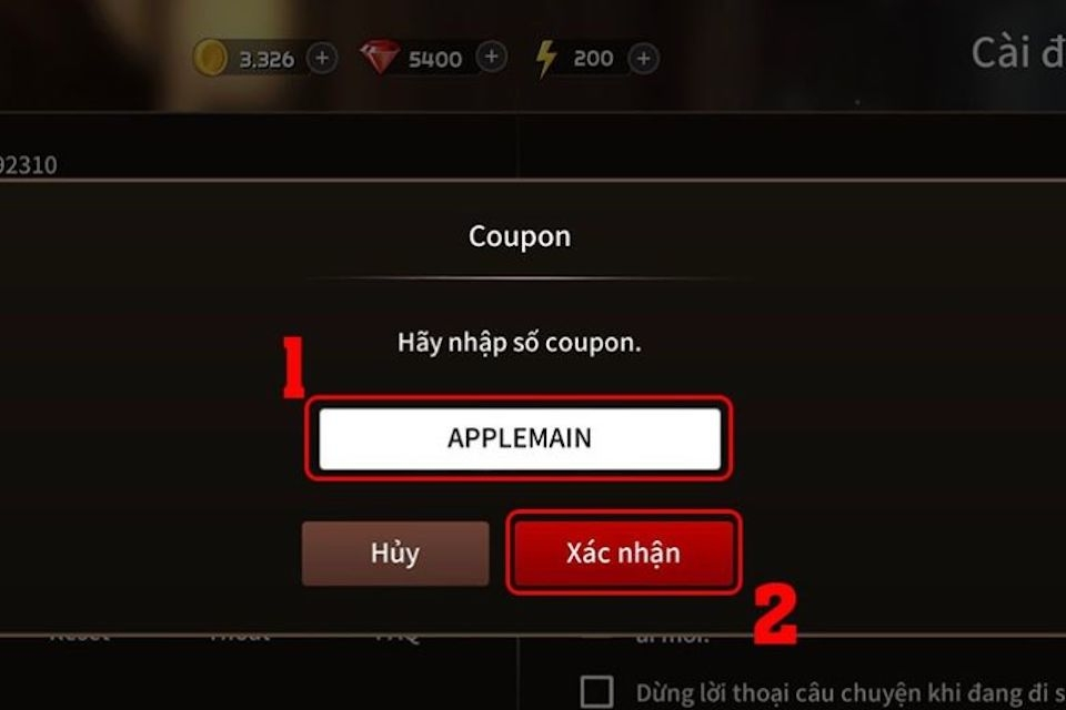 Bước 3 điền mã Sword Master Story bạn đã nhận được vào ô trống, sau đó nhấn “Xác nhận” để hoàn tất