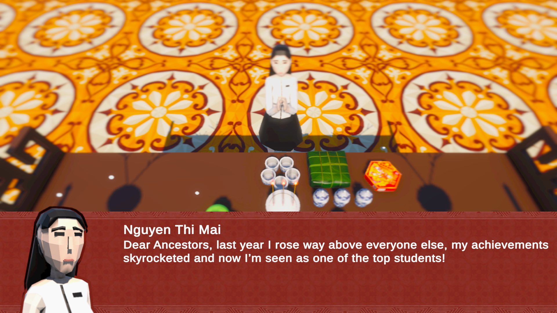 Người chơi nhập vai gia tiên trong một gia đình Việt, lặng lẽ dõi theo cuộc sống con cháu từ bàn thờ (Ảnh: Facebook)