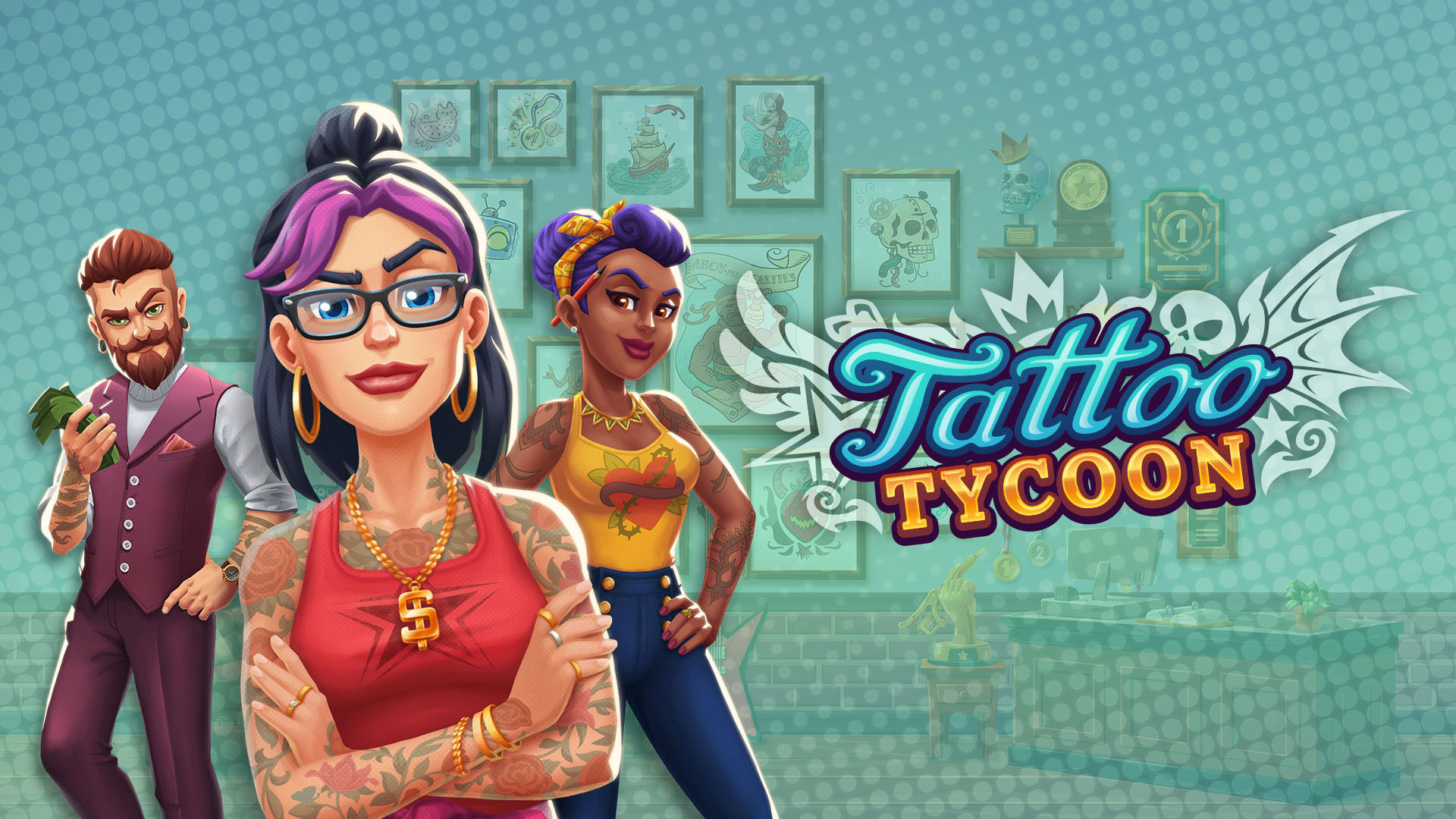 Bạn có thể xây dựng và phát triển tiệm xăm hình của riêng trong Tattoo Studio Tycoon