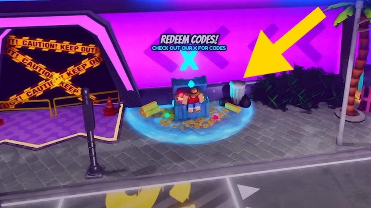 Tìm đến NPC có dòng chữ “REDEEM CODES! CHECK OUT OUR X FOR CODES”