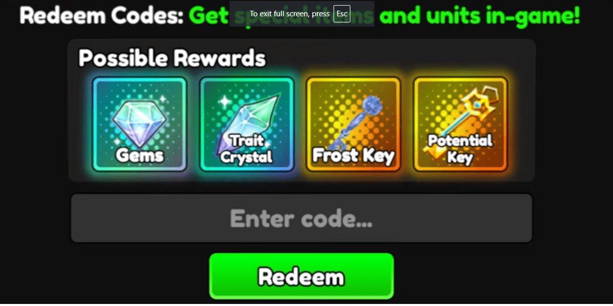 Nhập mã code Anime Reborn vào ô Enter Code, sau đó nhấn Redeem
