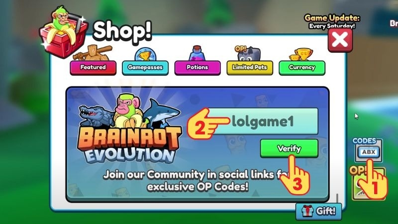 Nhấn vào ABX Codes và nhập mã code game sau đó nhấn nút Verify