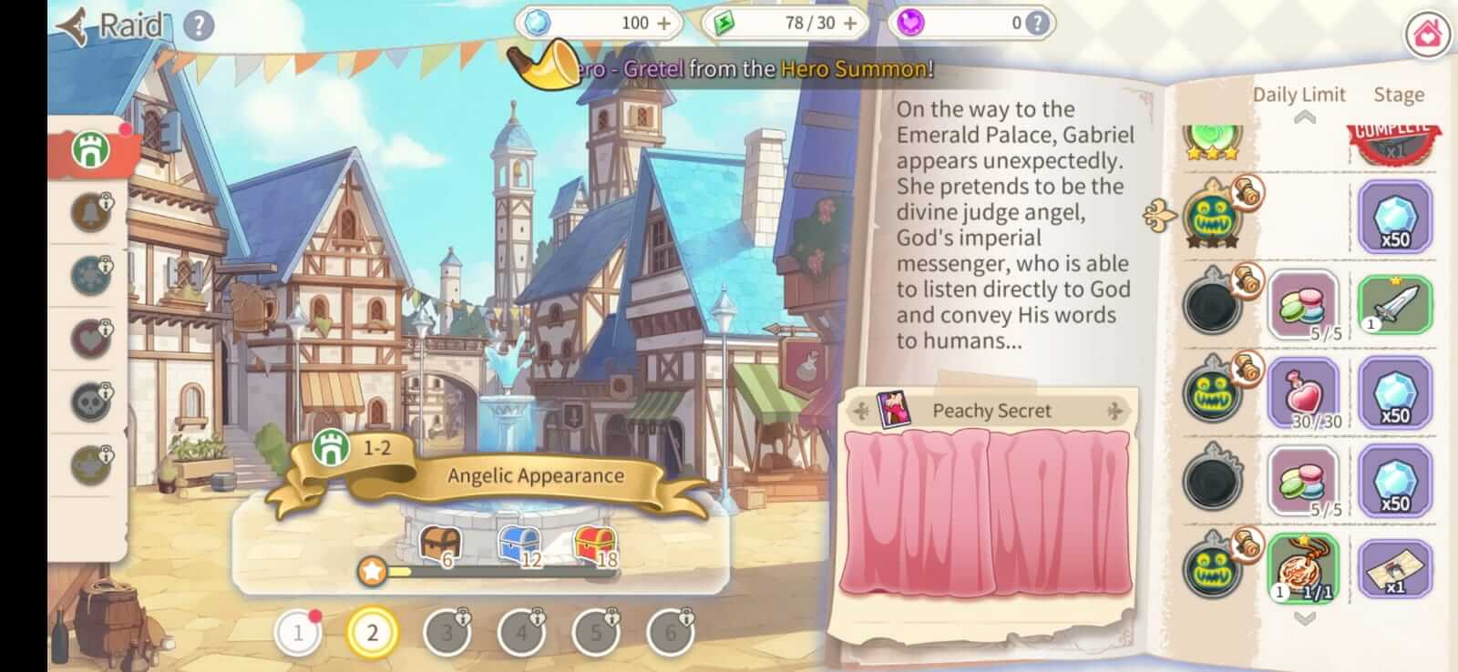 Giao diện chơi game Cherry Tale