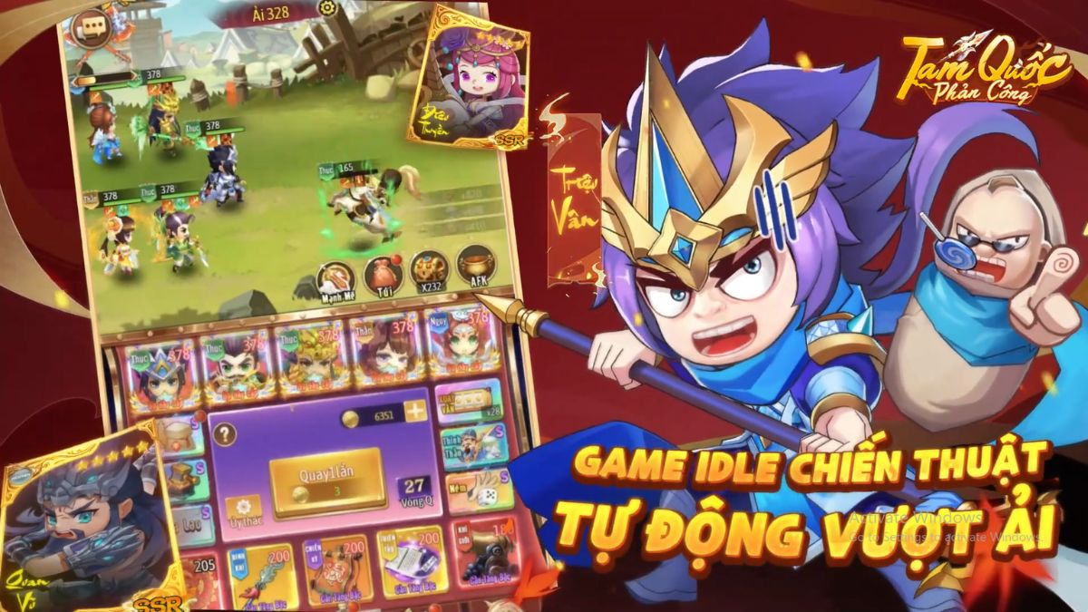 Tam Quốc Phản Công nổi bật với tựa game Idle chiến thuật