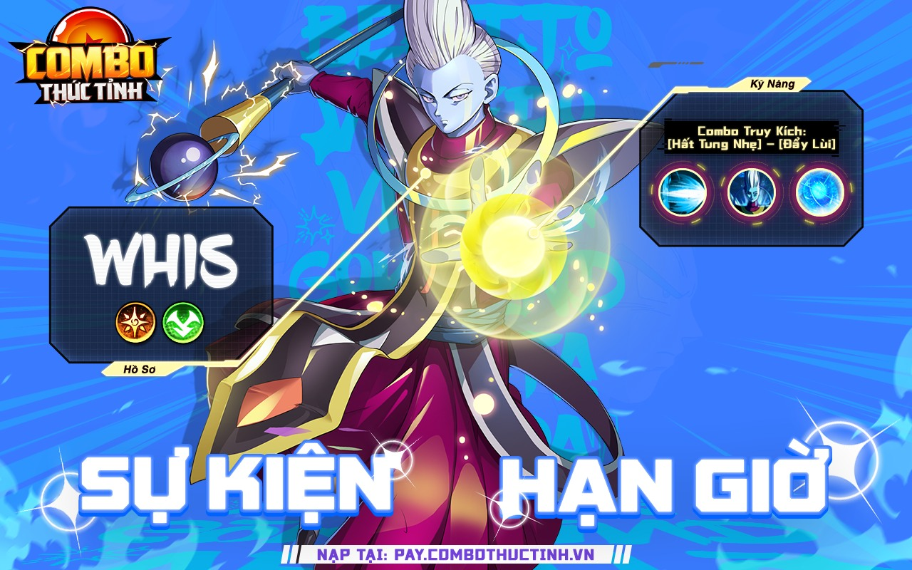 Sự kiện Whis trong game Combo Thức Tỉnh