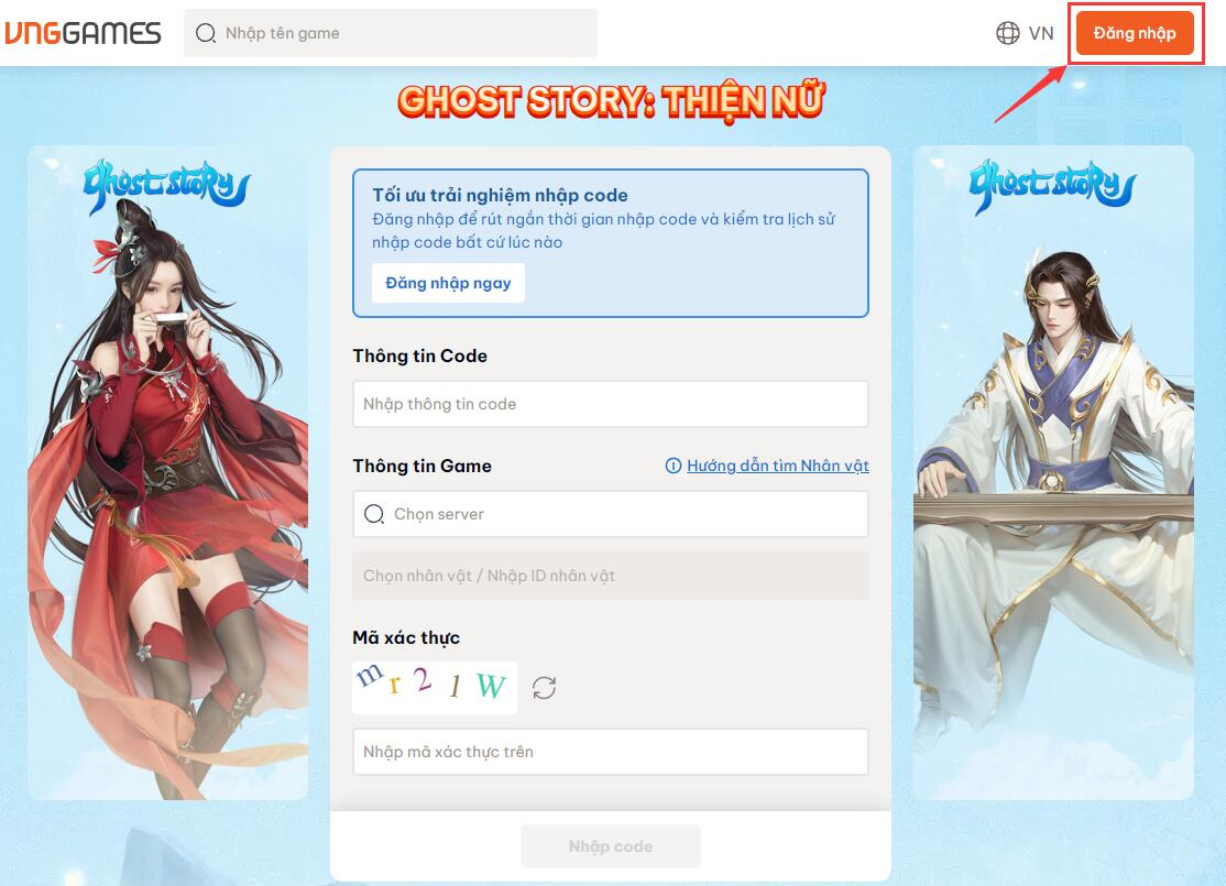 Bấm “Đăng nhập”, sau đó chọn đúng nền tảng/kênh mà bạn đang sử dụng để vào game