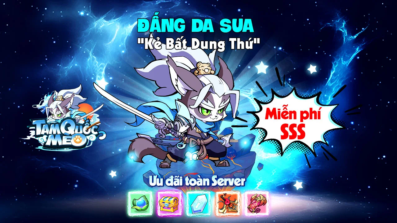 Sự kiện ưu đãi server trong game Tam Quốc Mèo