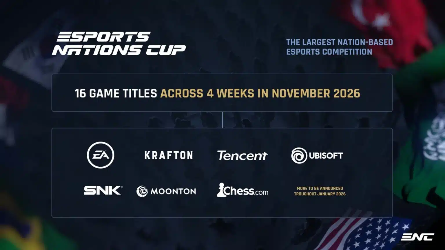 Esports Nations Cup (ENC) giải đấu quốc gia esports lần đầu tiên được tổ chức