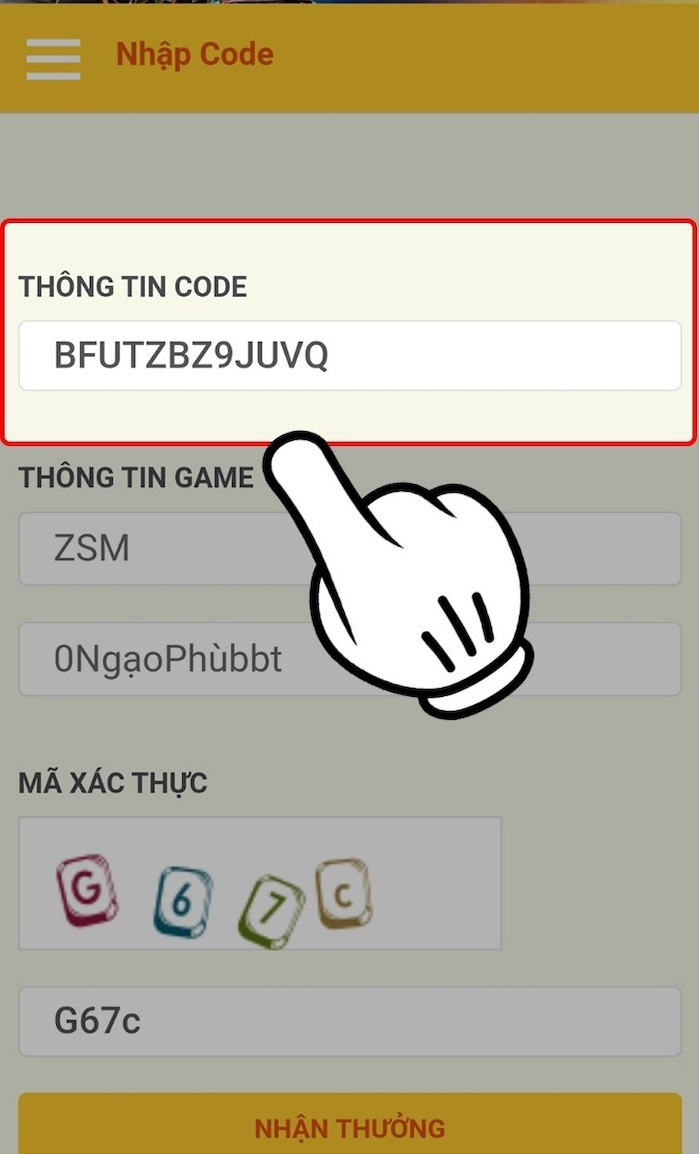 Tổng hợp Giftcode Zingspeed Mobile VNG mới nhất và cách nhập 4 Nhập chính xác mã code ZingSpeed Mobile đã thu thập được vào ô trống theo yêu cầu