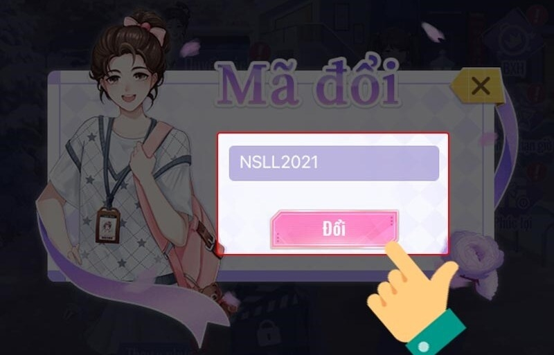 Bước 3 nhập code và nhấn chọn “Đổi”