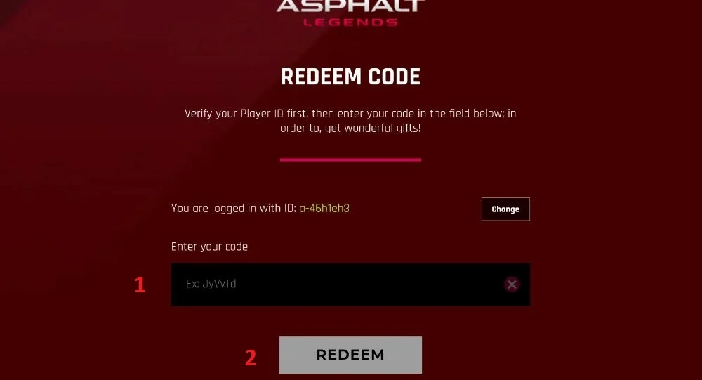 Bước 4 nhập code vào ô và nhấn chọn “Redeem”