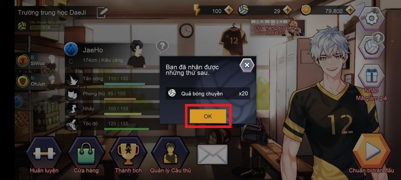 Nếu game thủ nhập code thành công, hệ thống sẽ hiển thị phần thưởng và người chơi nhấn chọn “OK”
