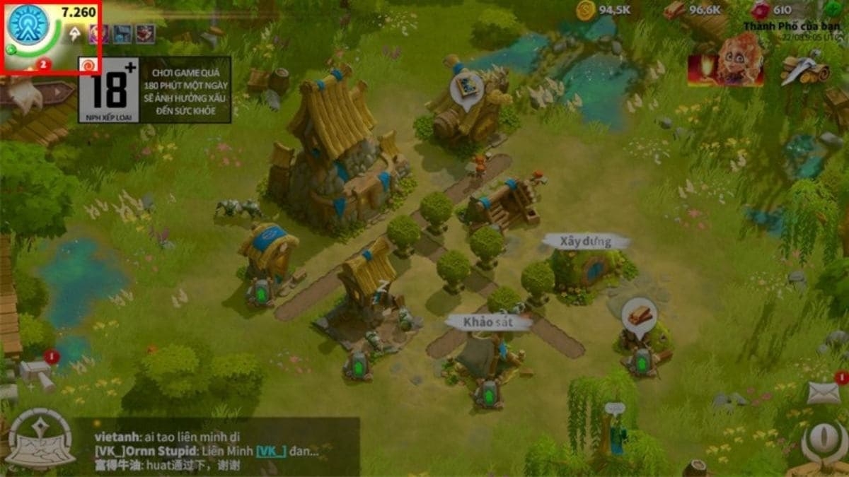 Mở game Call of Dragons và nhấn vào Avatar