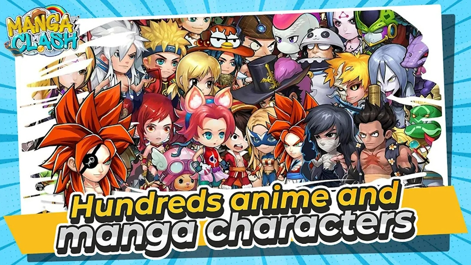 Manga Clash là tựa game nhập vai chiến thuật lấy cảm hứng từ thế giới anime