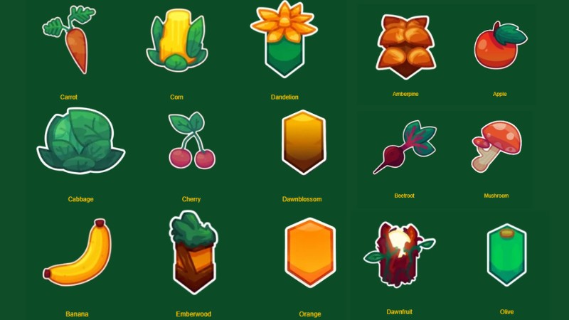 Các hạt giống trong game Garden Horizons