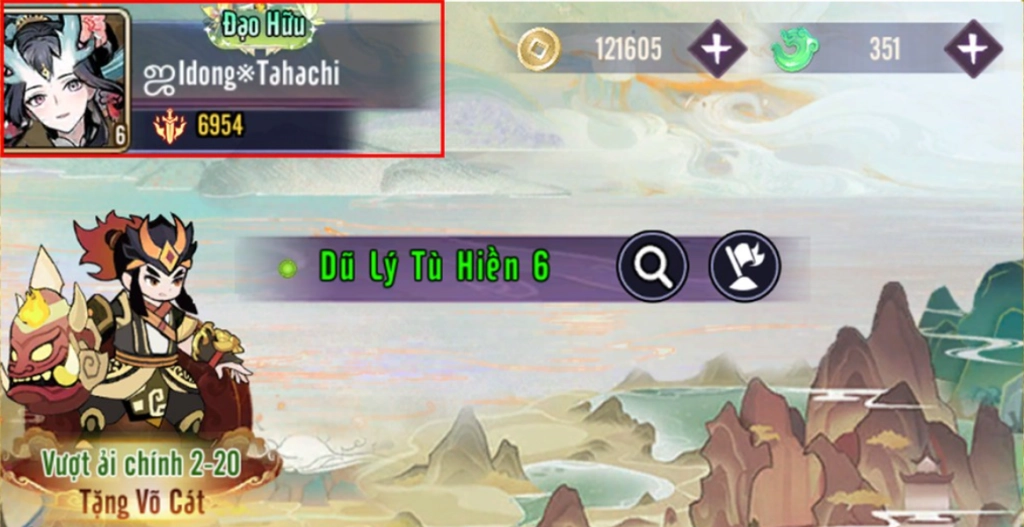 Đăng nhập vào game nhấn vào biểu tượng Avatar