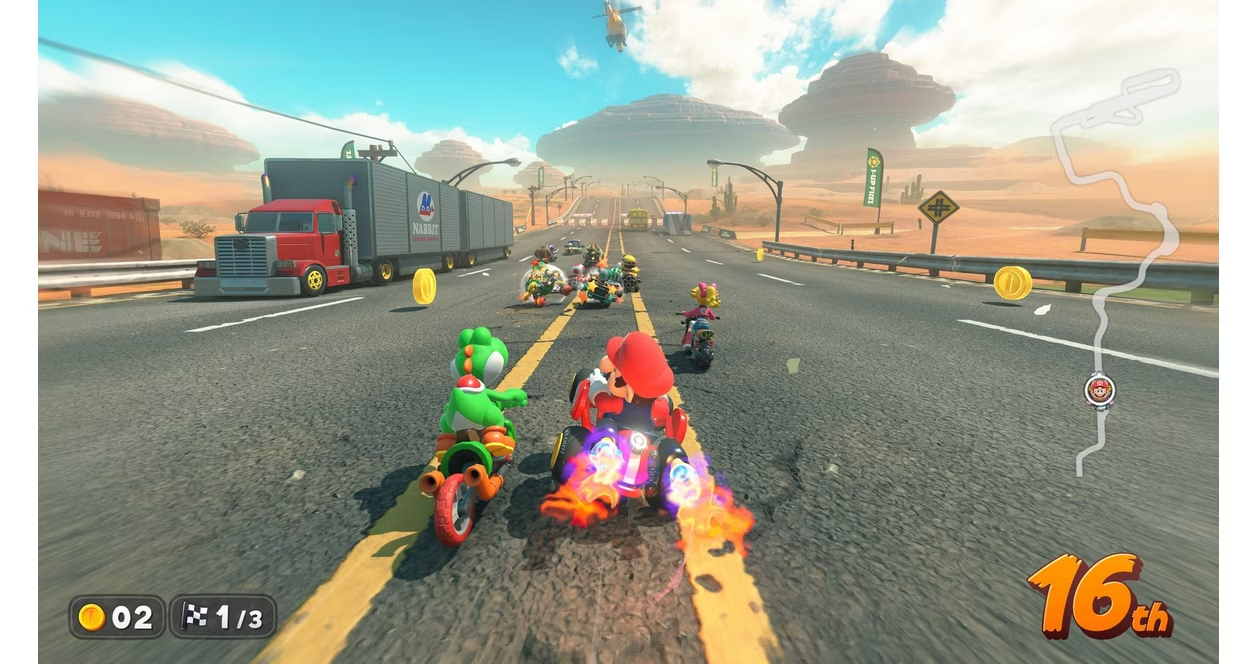 Mario Kart World ra bản cập nhật 1.6.0 với chế độ Battle mới 2 Giao diện trò chơi Mario Kart World (Ảnh: GameStop)