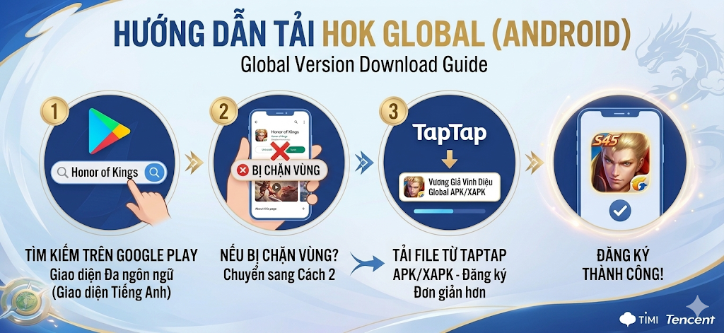 Tải game Vương Giả Vinh Diệu bản Quốc Tế Android