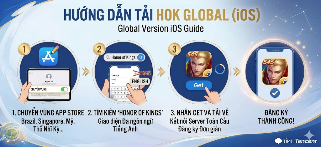 Tải game Vương Giả Vinh Diệu bản Quốc Tế iOS