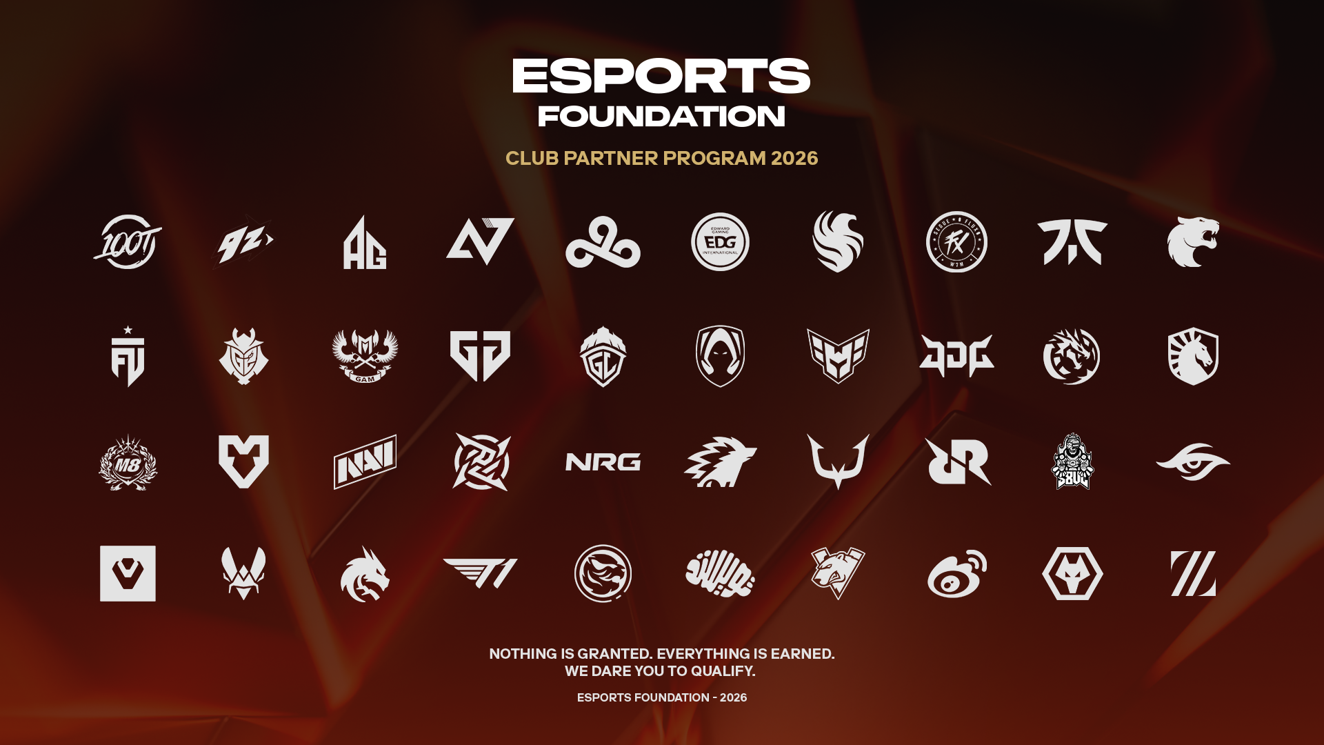 Danh sách 40 đội tuyển Esports đối tác trong chương trình Club Partner Program 2026 (CPP 2026) của Esports Foundation