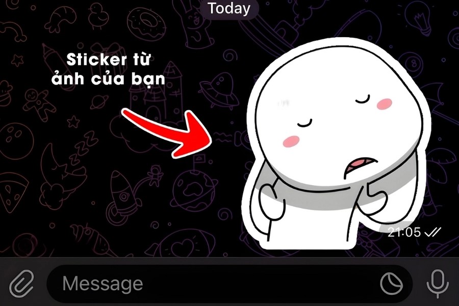Sticker sau khi tạo cũng được xuất dưới dạng PNG nền trong suốt