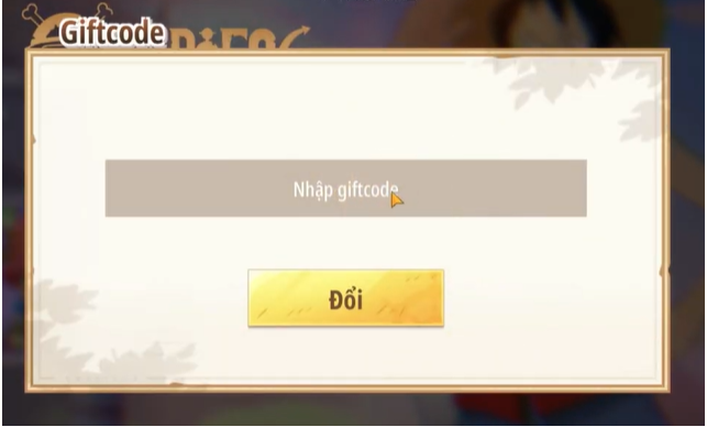 Nhập mã code Siêu Hải Tặc và nhấn Đổi