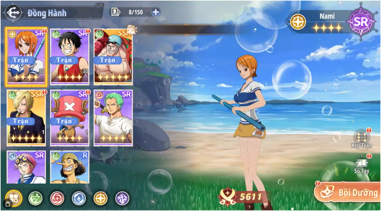 Hình ảnh nhân vật trong tựa game Siêu Hải Tặc