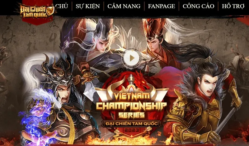 Đăng nhập vào game Đại Chiến Tam Quốc