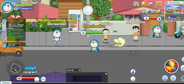 Hình ảnh giao diện trong tựa game Mèo Máy Siêu Quậy