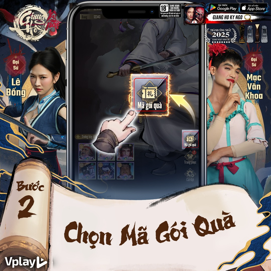 Chọn mục vào Mã gói quà