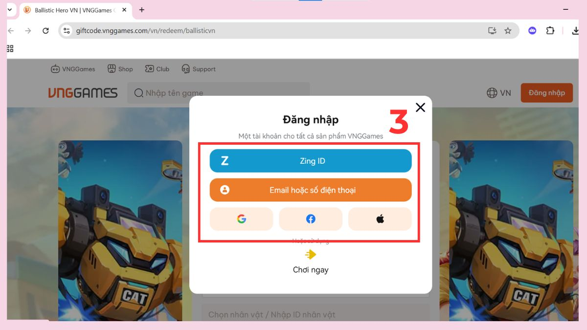 Đăng nhập vào tài khoản của bạn