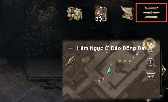 Chọn vào biểu tượng 3 dấu gạch ngang