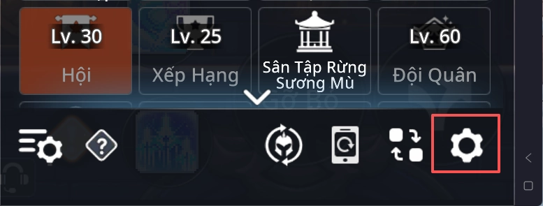 Chọn vào biểu tượng Cài đặt (hình bánh răng)
