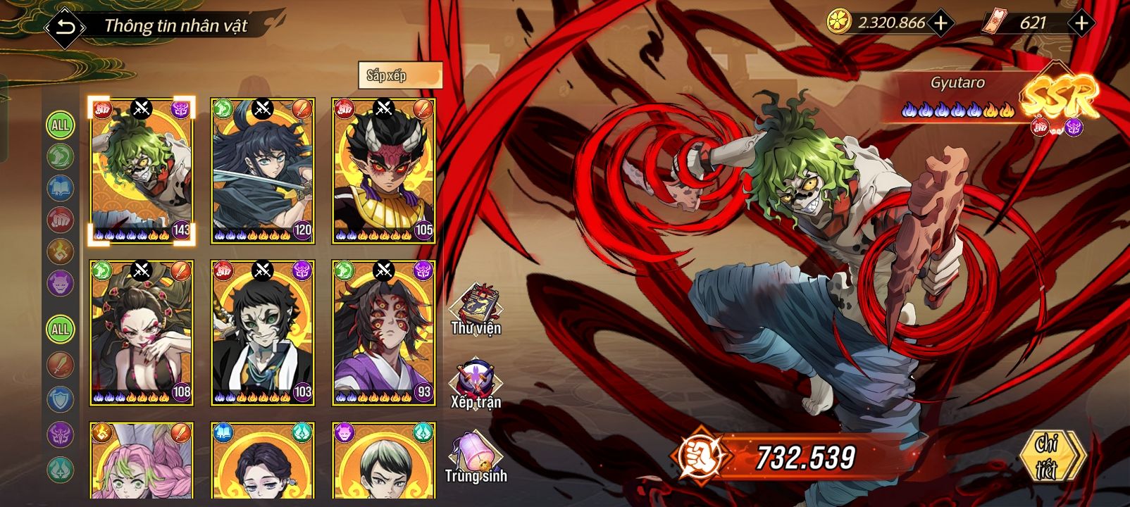 Hình ảnh nhân vật trong game Dấu Ấn Diệt Quỷ