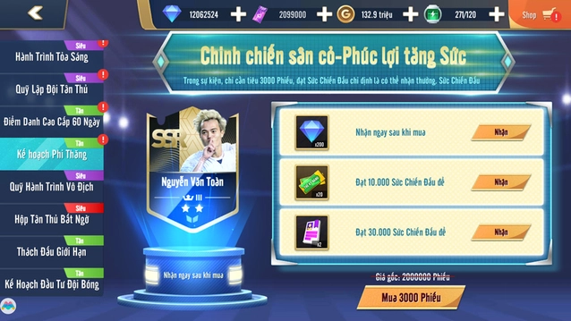 Hình ảnh trong tựa game TOP Football Club Mobile 