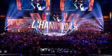 Toàn cảnh sân khấu chung kết hoành tráng tại giải đấu Esports World Cup 2026