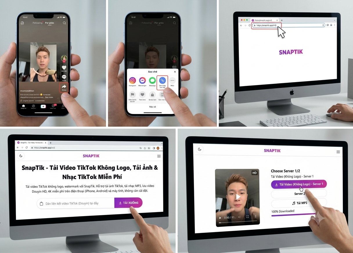 Cách tải video TikTok không logo đơn giản